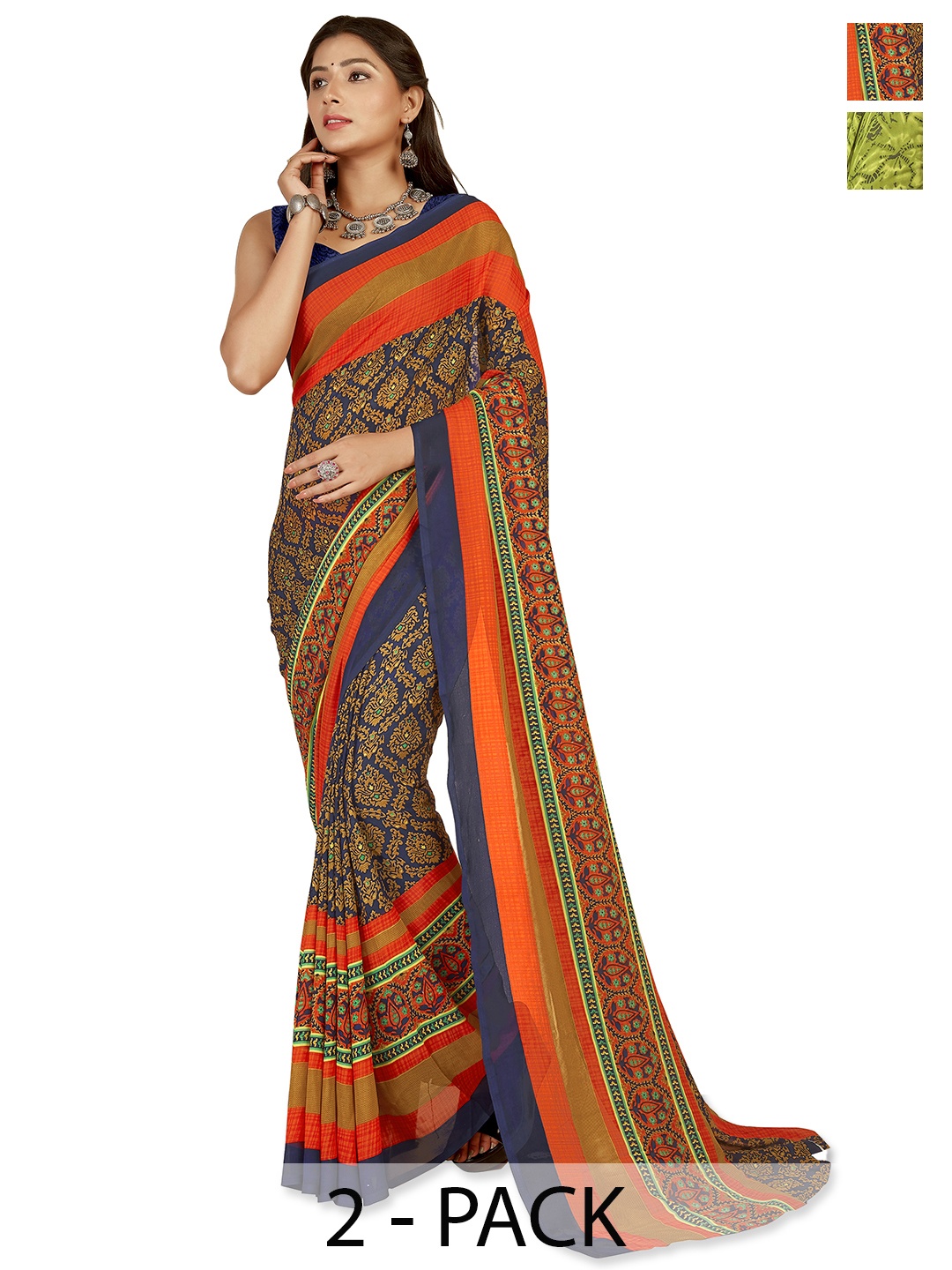 

ANAND SAREES Saree Pack of 2, Multi