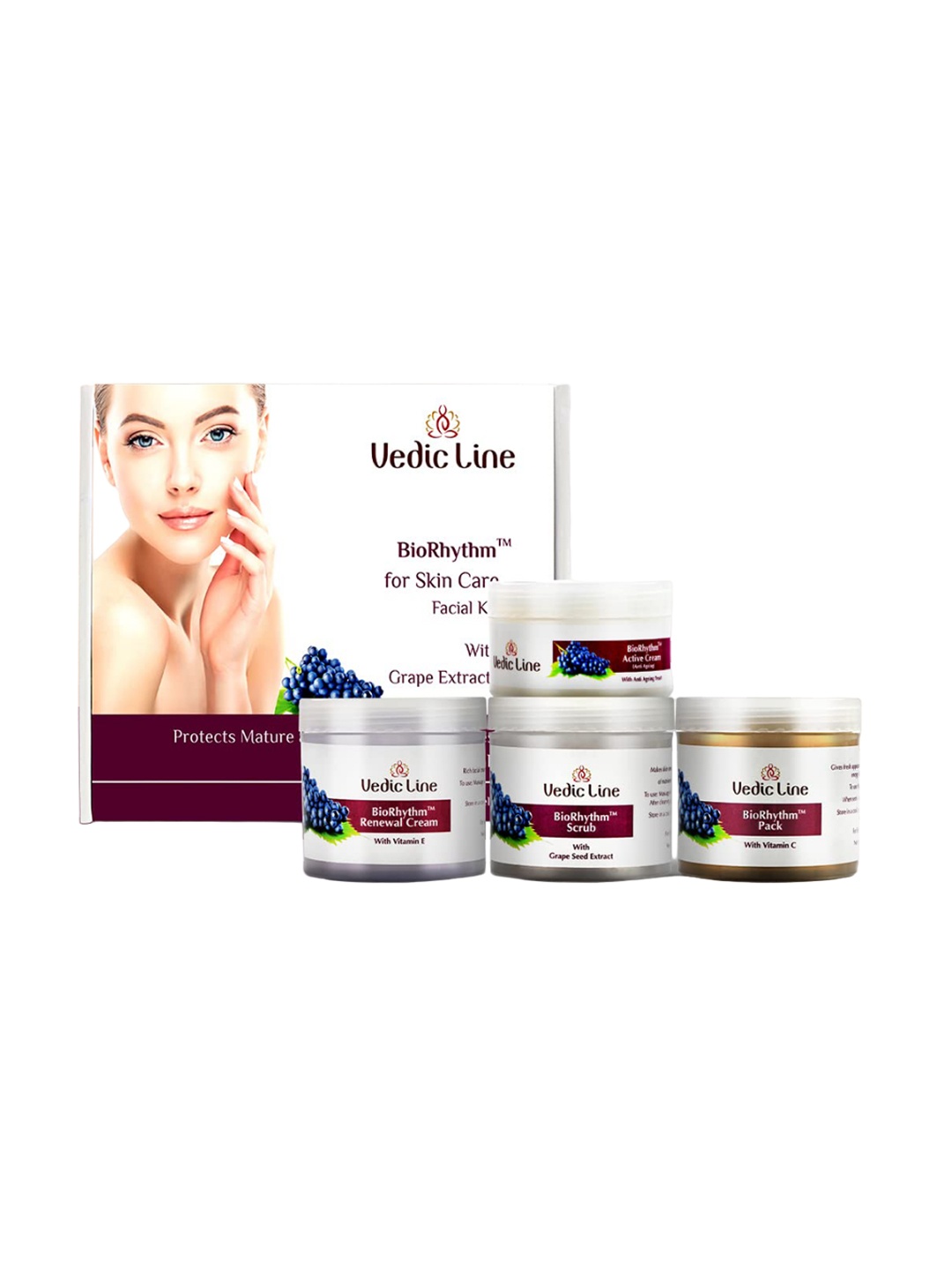 

Vedicline Bio Rhythm Anti Aging Skin Care Facial Kit - 350ml, Multi