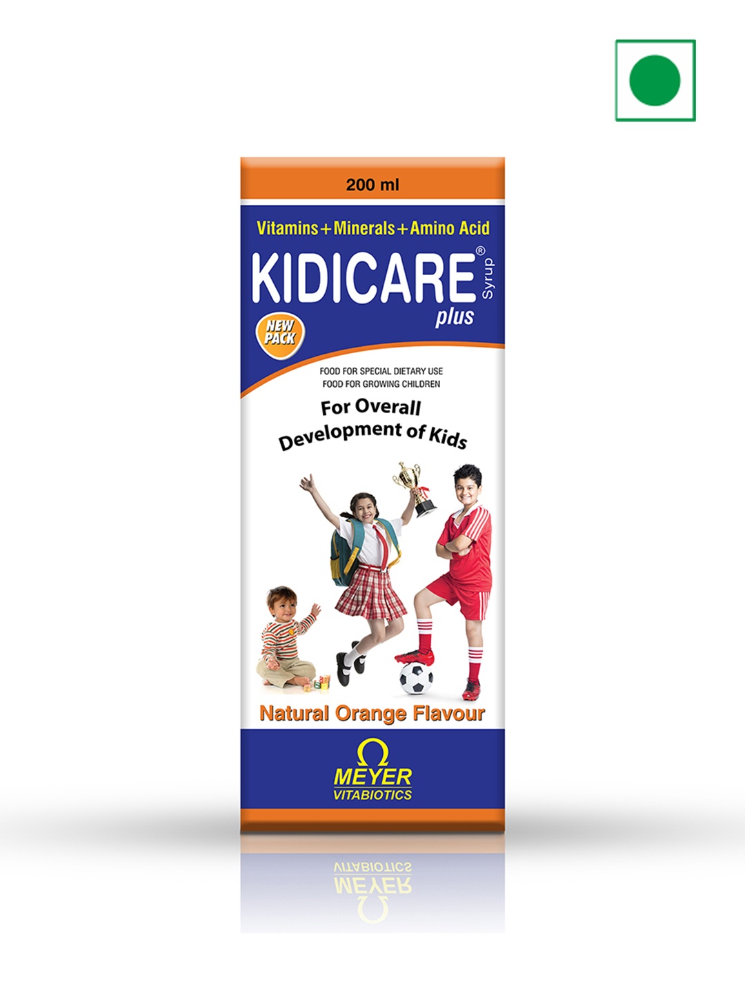 

Vitabiotics Kidicare Plus Natural Orange Flavour Syrup For Overall Kids Development- 200ml, White