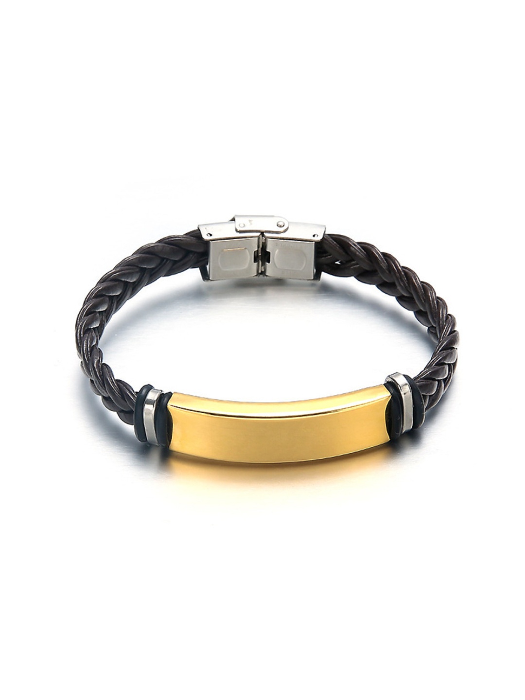 

SALTY Men Leather Wraparound Bracelet, Black