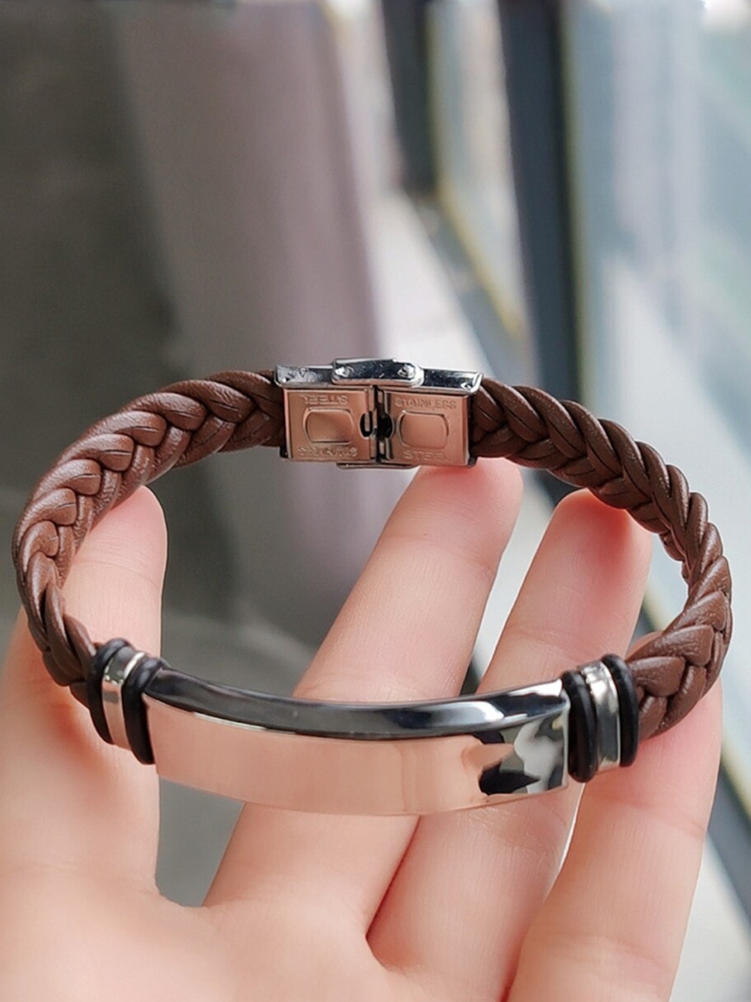 

SALTY Men Wraparound Bracelet, Brown