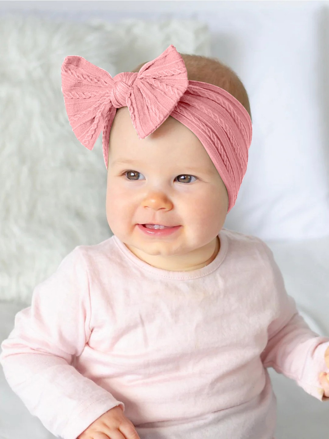 

SYGA Girls Self Design Bow Detail Headband, Pink