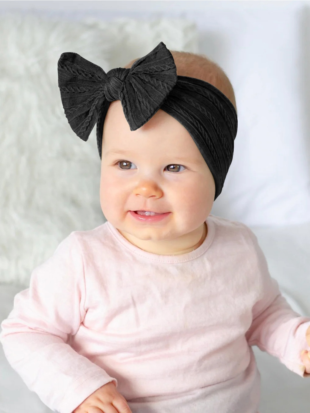 

SYGA Girls Self Design Bow Detail Headband, Black