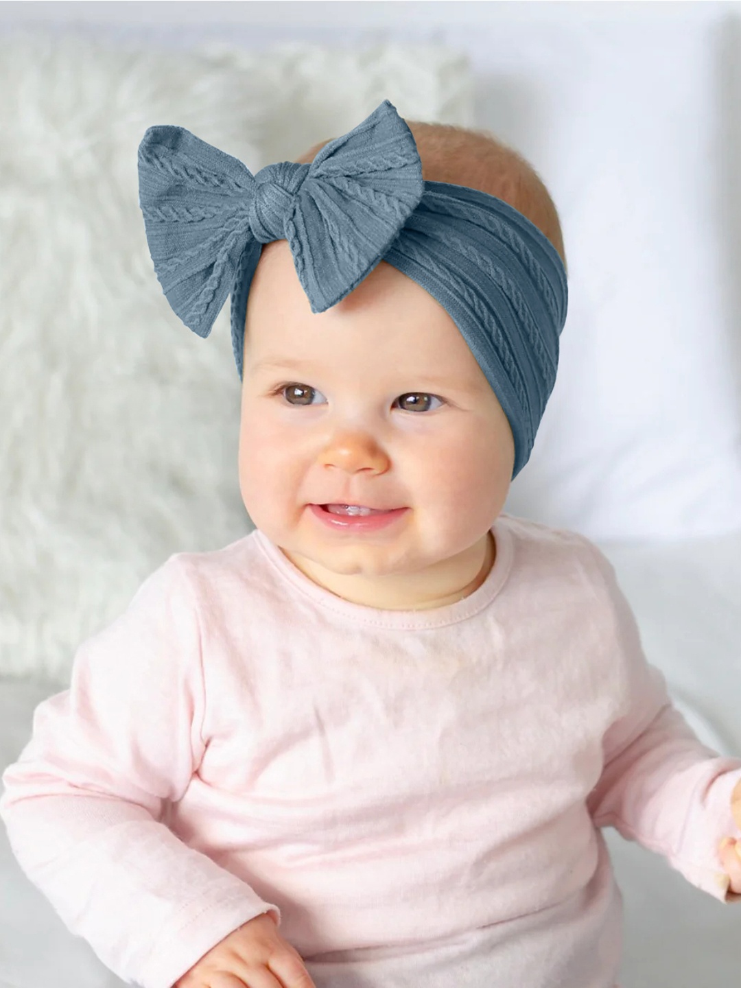 

SYGA Girls Self Design Bow Detail Headband, Navy blue