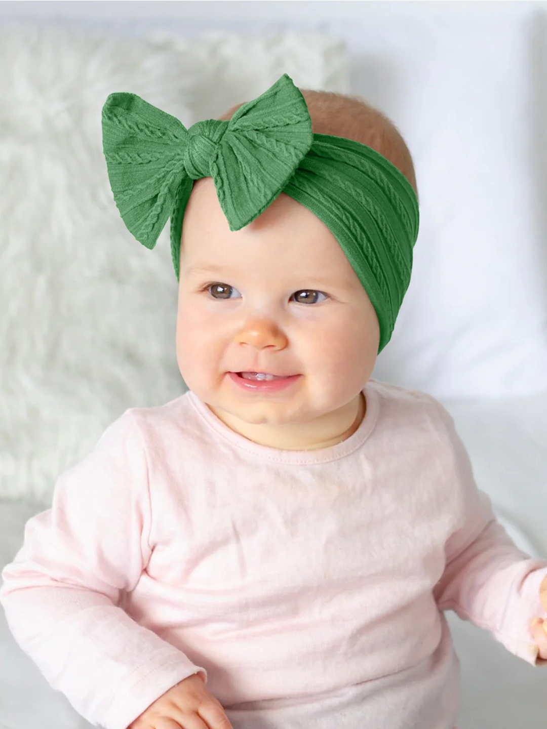 

SYGA Girls Self Design Bow Detail Headband, Green