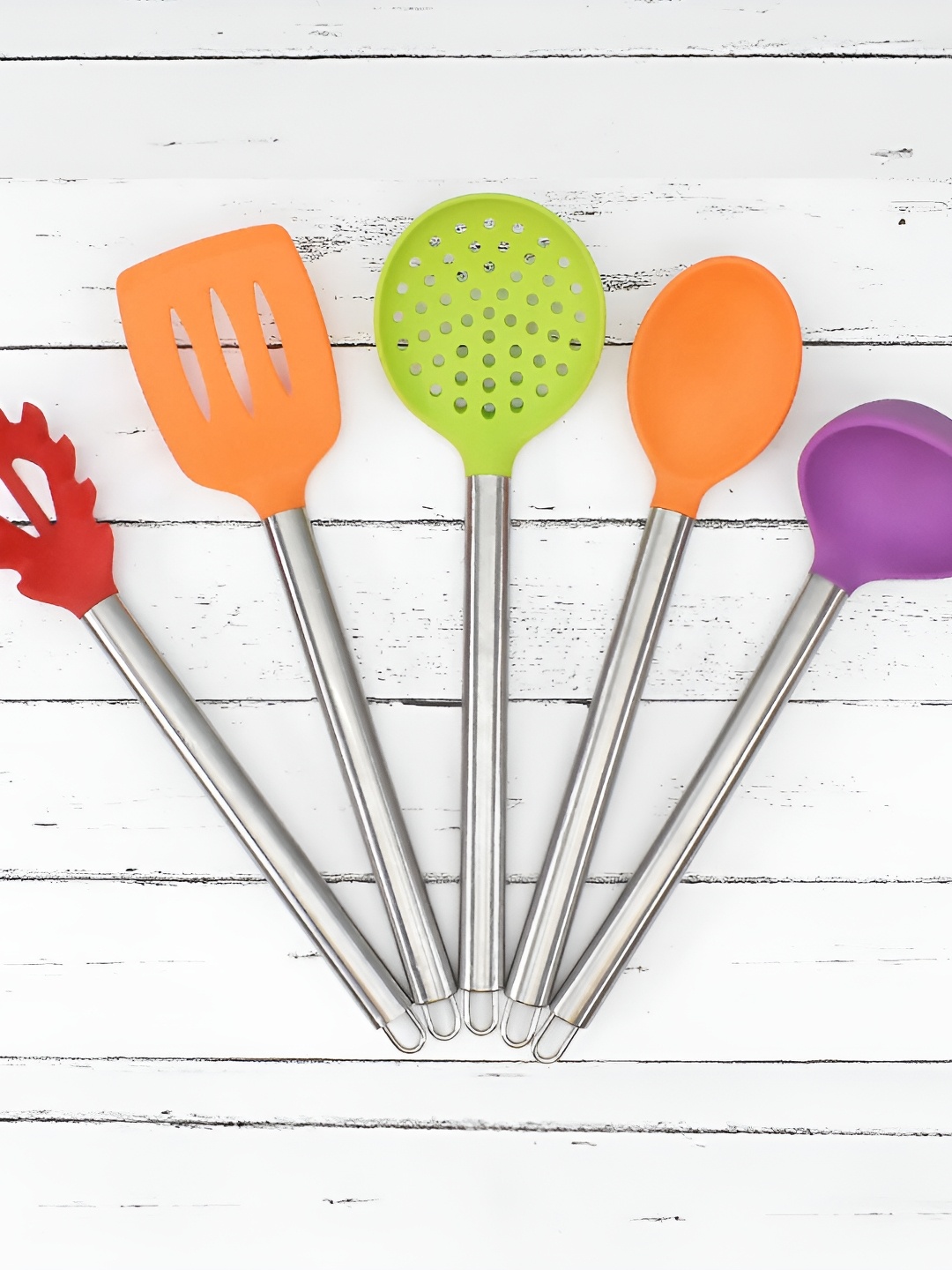 

Kookee Green & Orange 7 Pieces Spatula Set