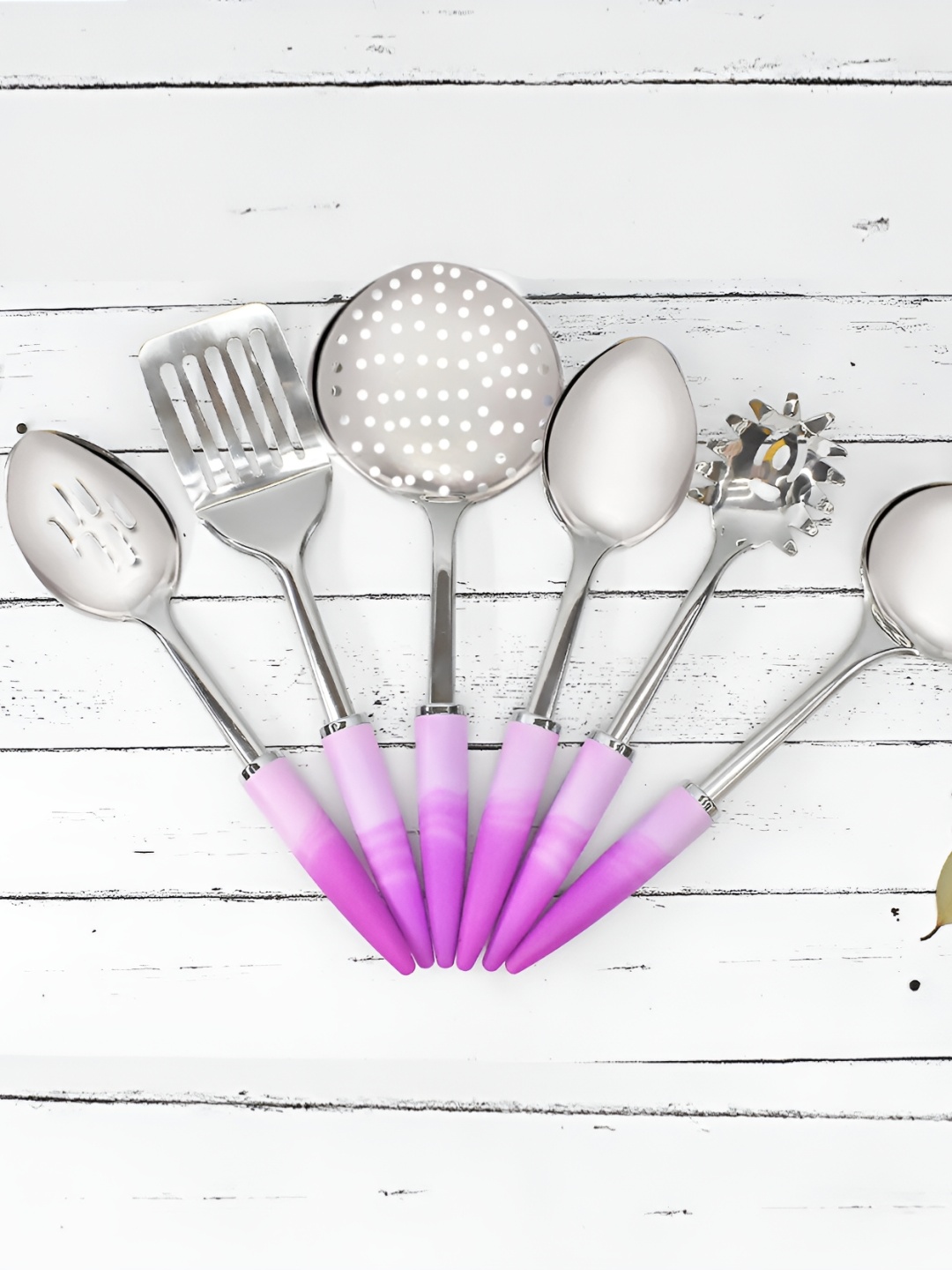 

Kookee Purple & Steel 7 Pieces Stainless Steel Spatula Tool Set