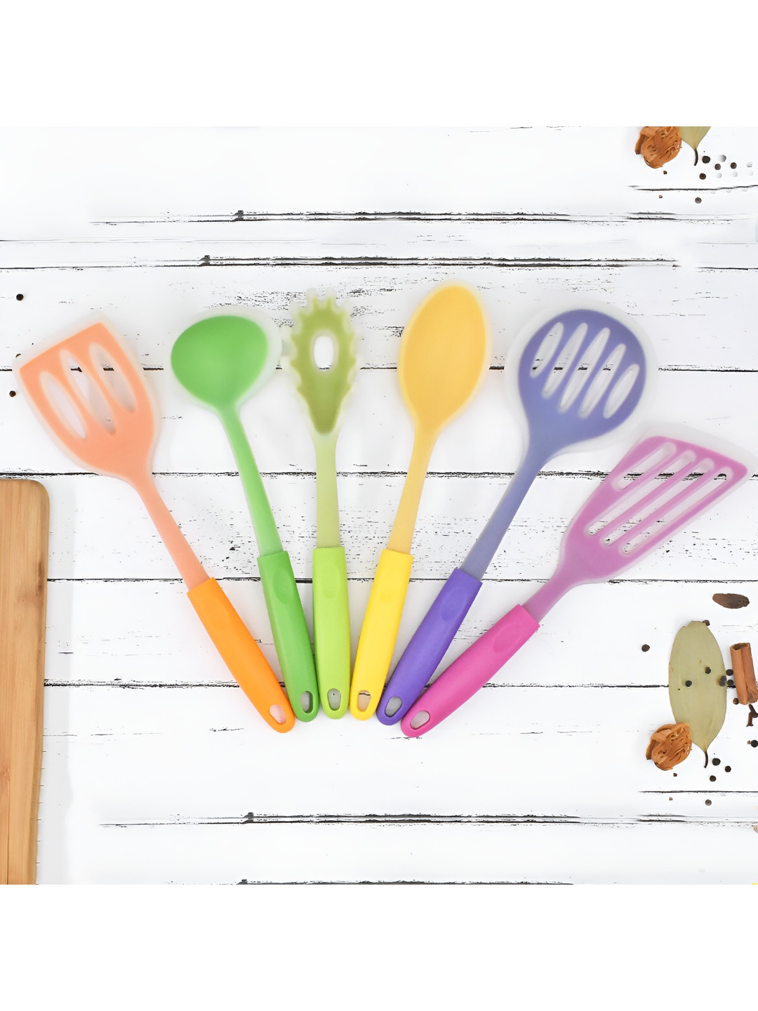

Kookee Green & Yellow 6 Pieces Spatula Set