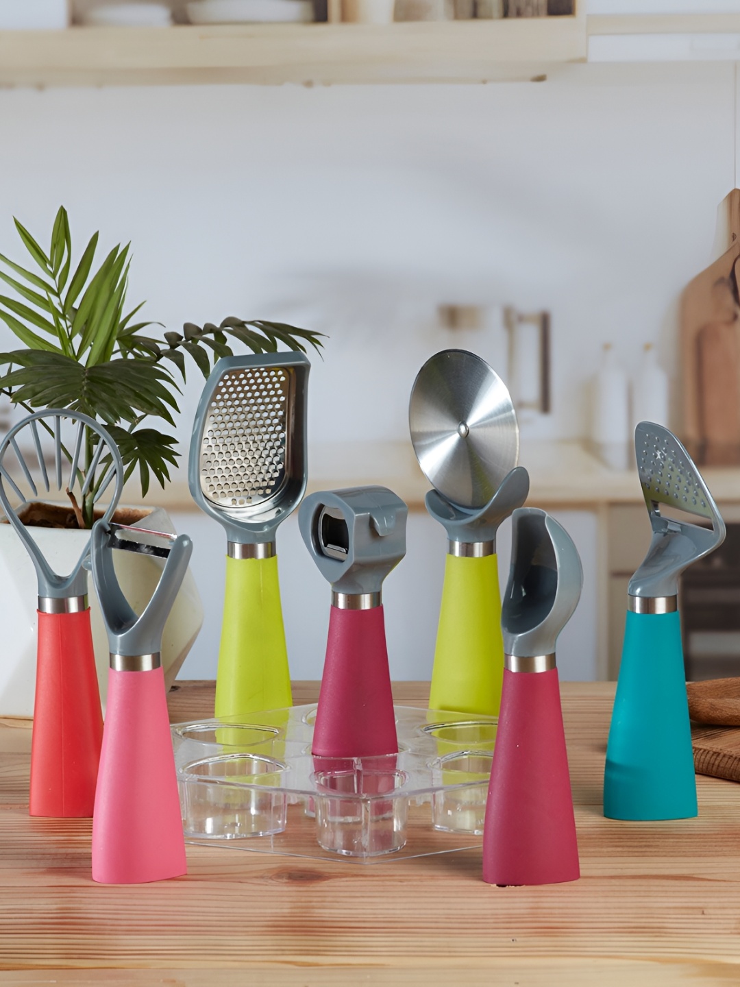 

Kookee Red & Pink 8 Pieces Spatula Tool Set