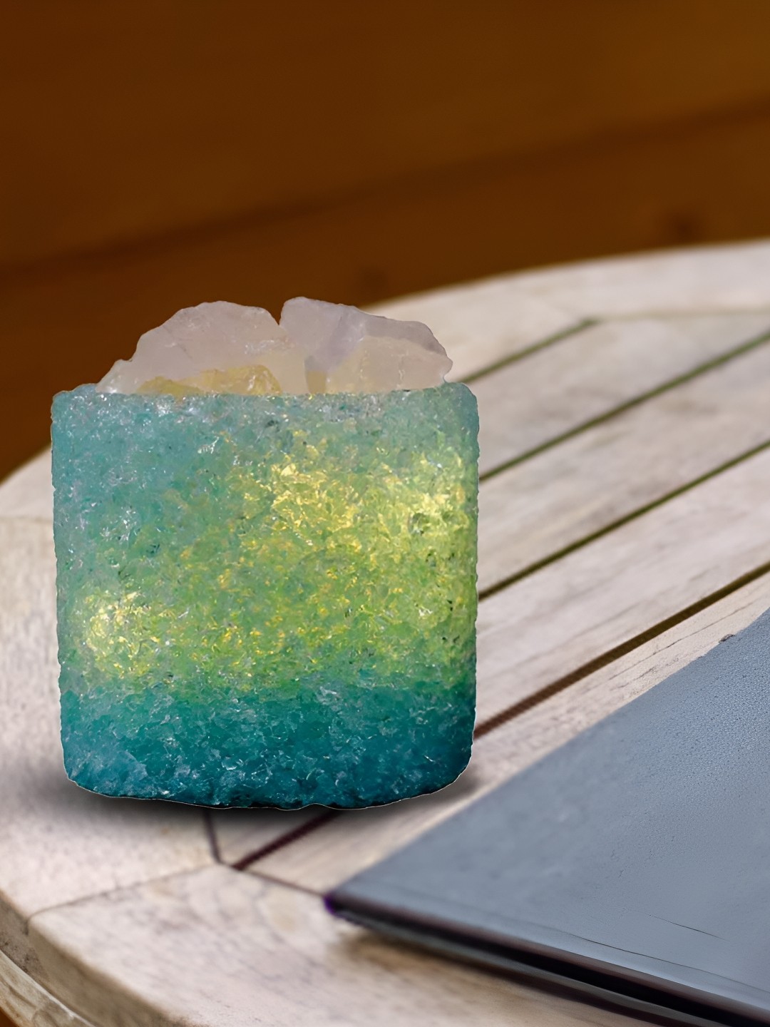 

Kookee Blue Natural Crystal Aromatherapy with Essential Oil Diffuser