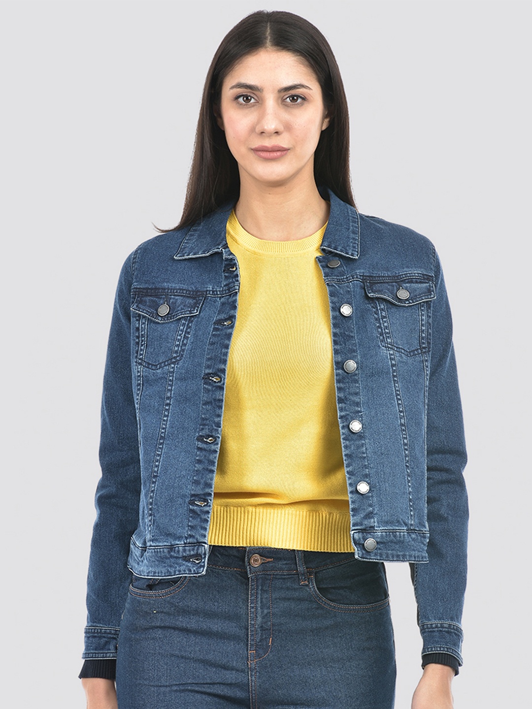 

Numero Uno Washed Lightweight Denim Jacket, Blue