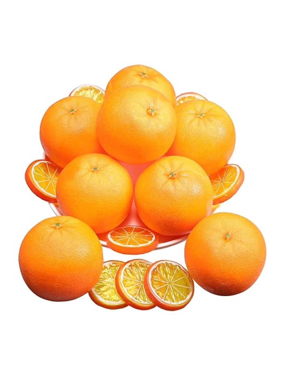 

Babymoon Set of 15 5pc Oranges and 10pc Slices Fruit Decoration Baby Photography Props, Orange