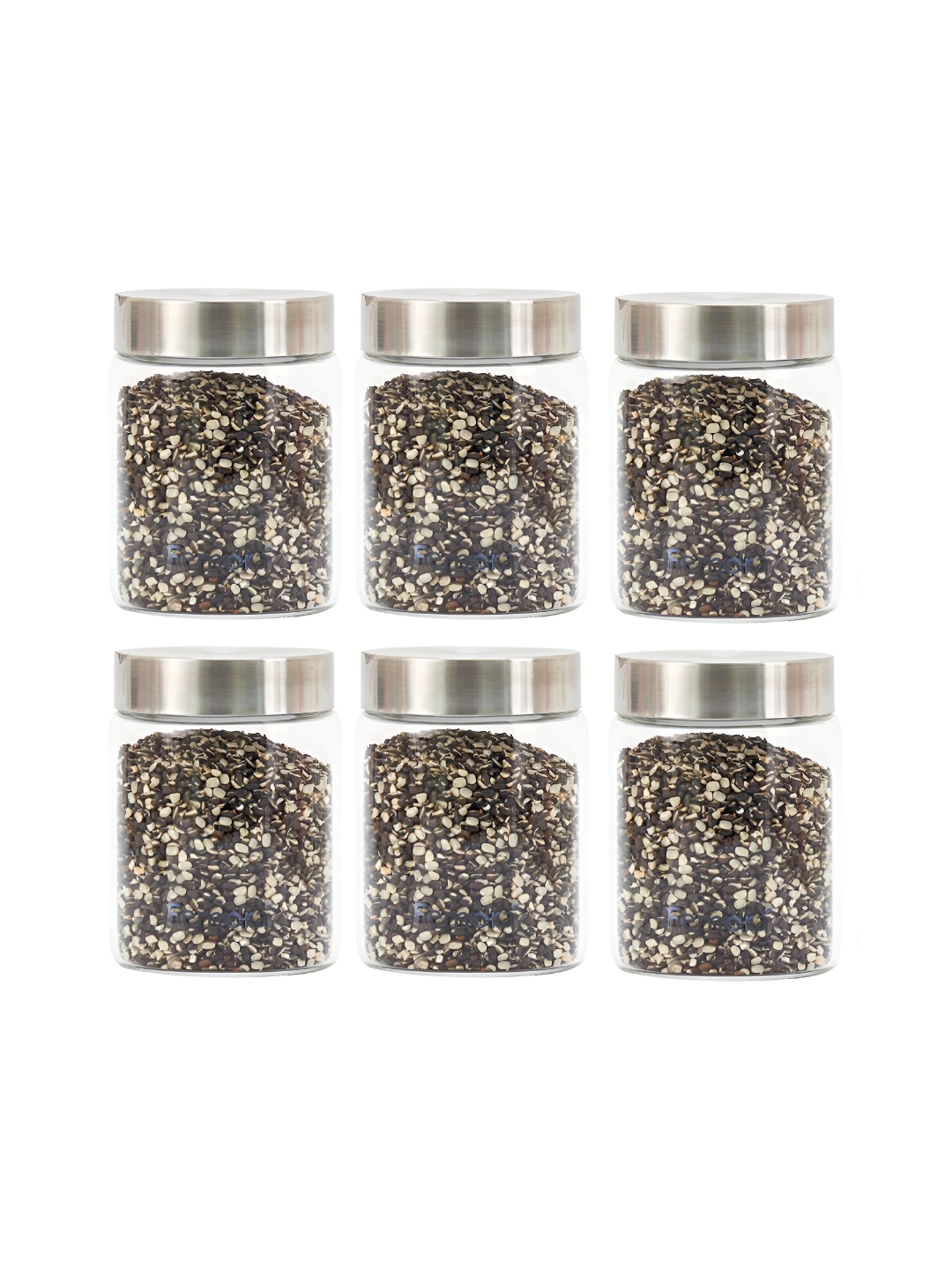 

Femora Transparent 6 Pieces Borosilicate Glass Dishwasher Safe Food Containers 350 ml Each