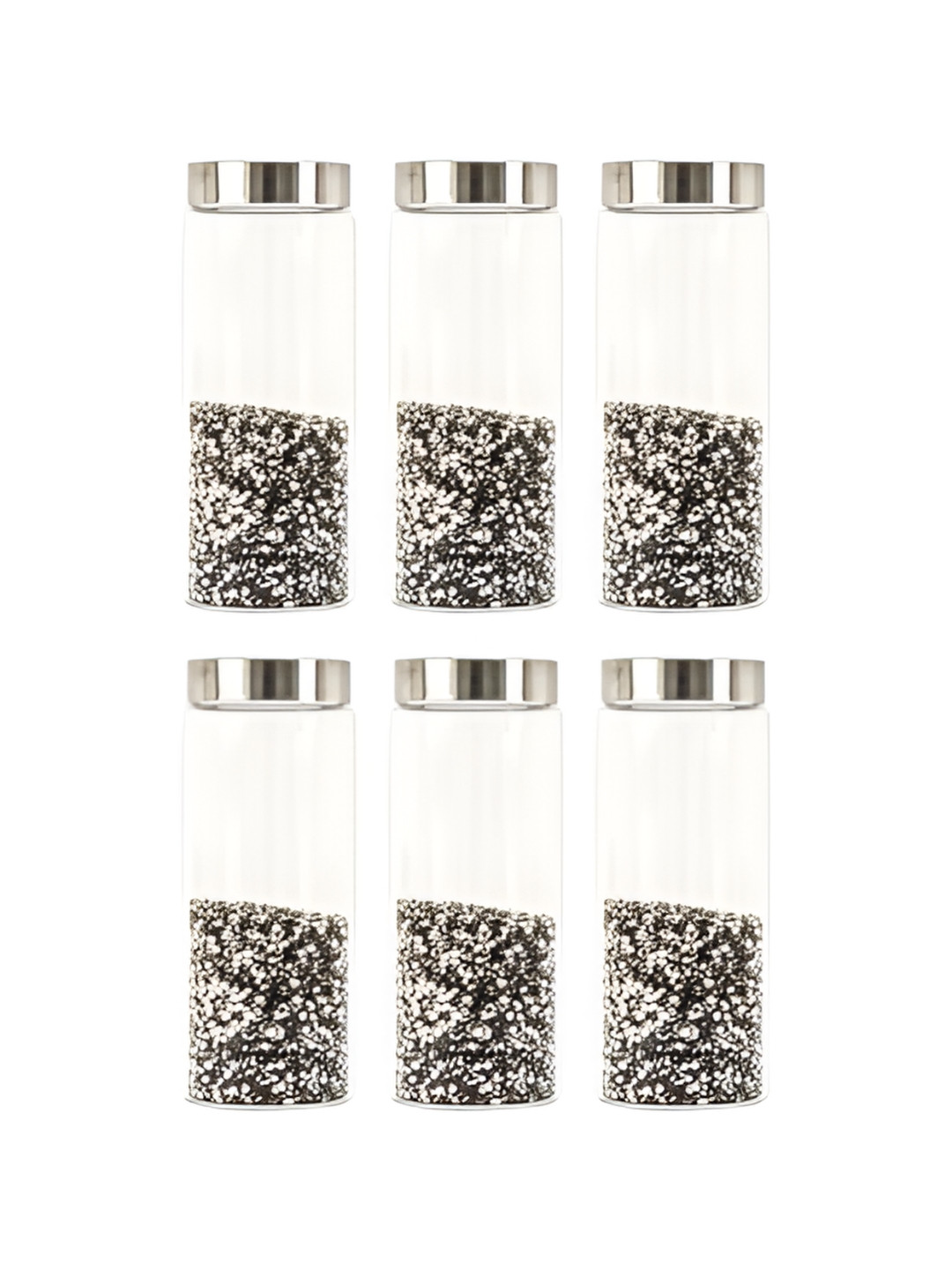 

Femora Transparent 6 Pieces Borosilicate Glass Dishwasher Safe Food Containers 750 ml Each