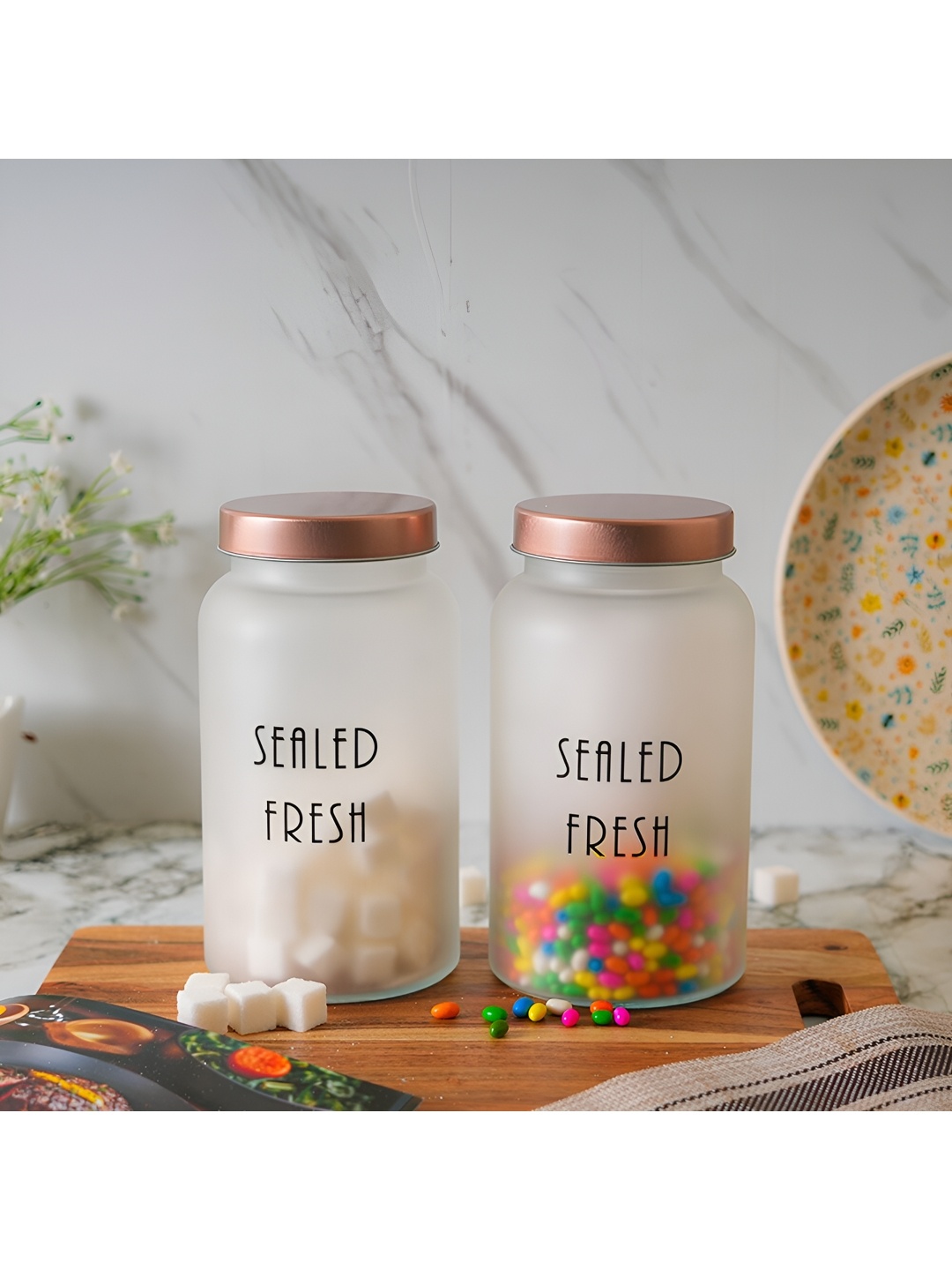 

Femora Transparent 2 Pieces Borosilicate Glass Dishwasher Safe Food Containers 1.5 L Each