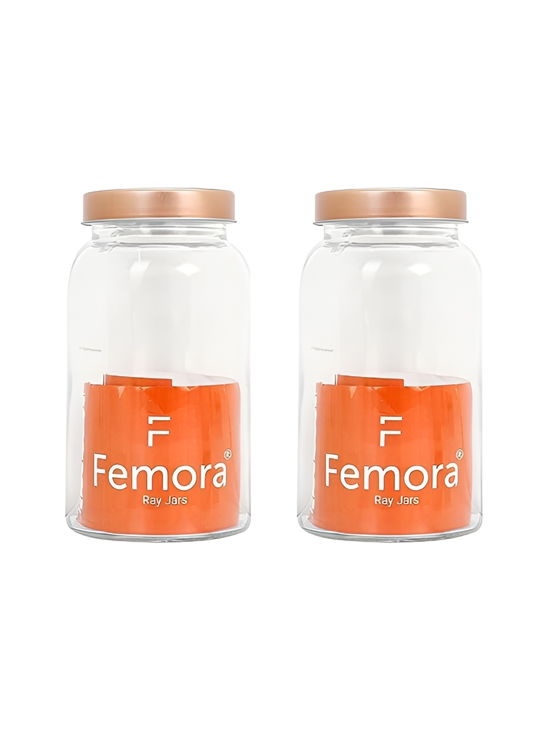

Femora Transparent 2 Pieces Borosilicate Glass Dishwasher Safe Food Containers 1.5 L Each