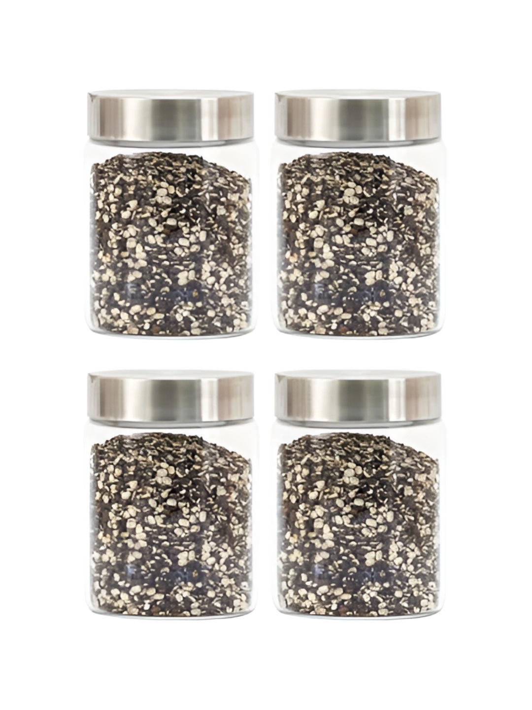 

Femora Transparent 4 Pieces Borosilicate Glass Dishwasher Safe Food Containers 350 ml Each