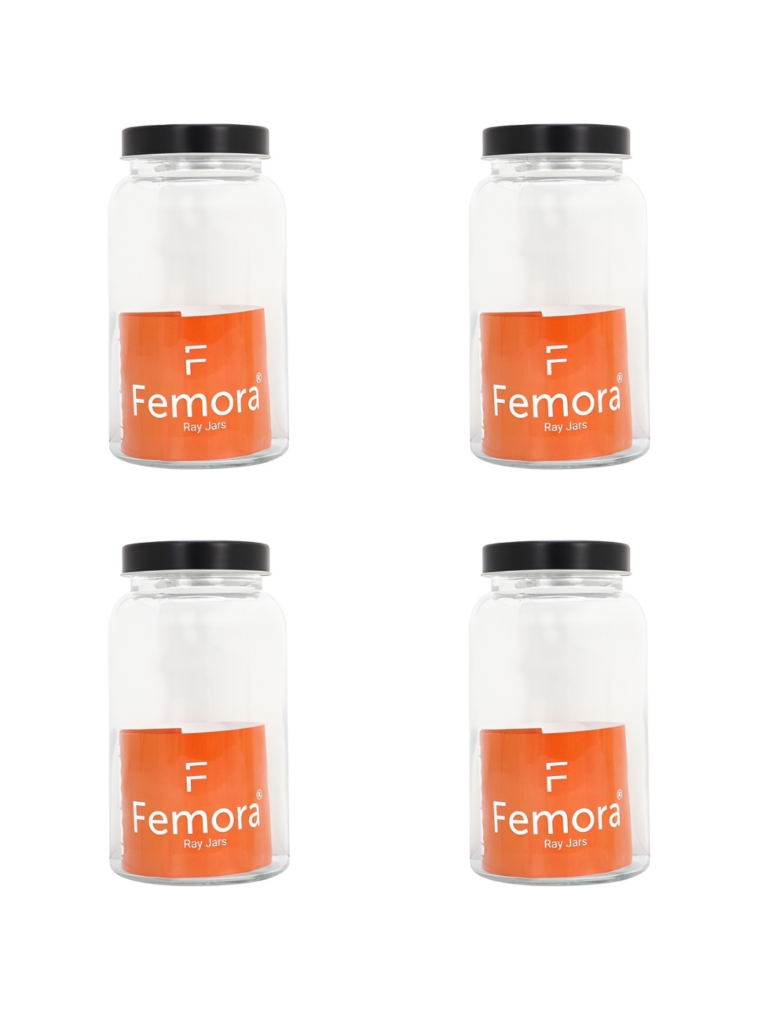 

Femora Transparent & Black Glass Dishwasher Safe Canister 1.5 ml