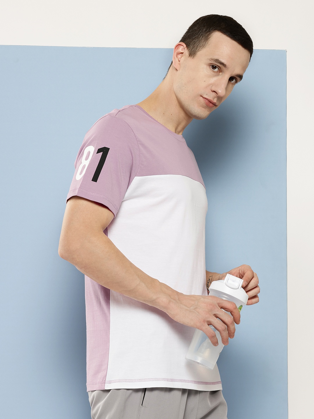 

Slazenger Colourblocked Pure Cotton T-shirt, Mauve