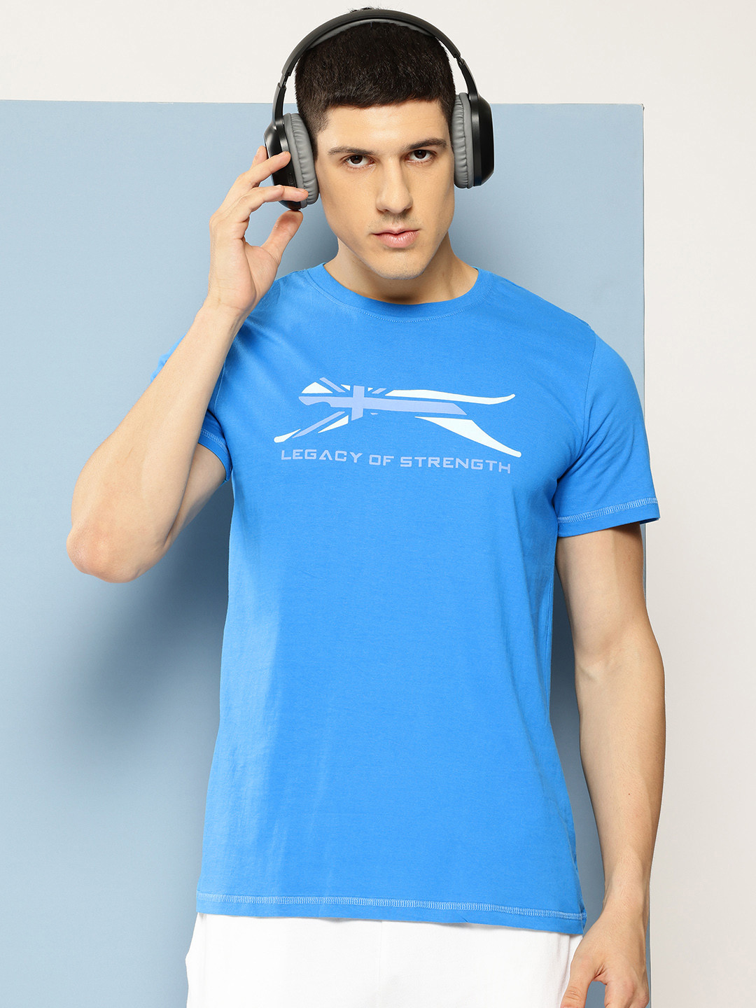 

Slazenger Printed Pure Cotton T-shirt, Blue