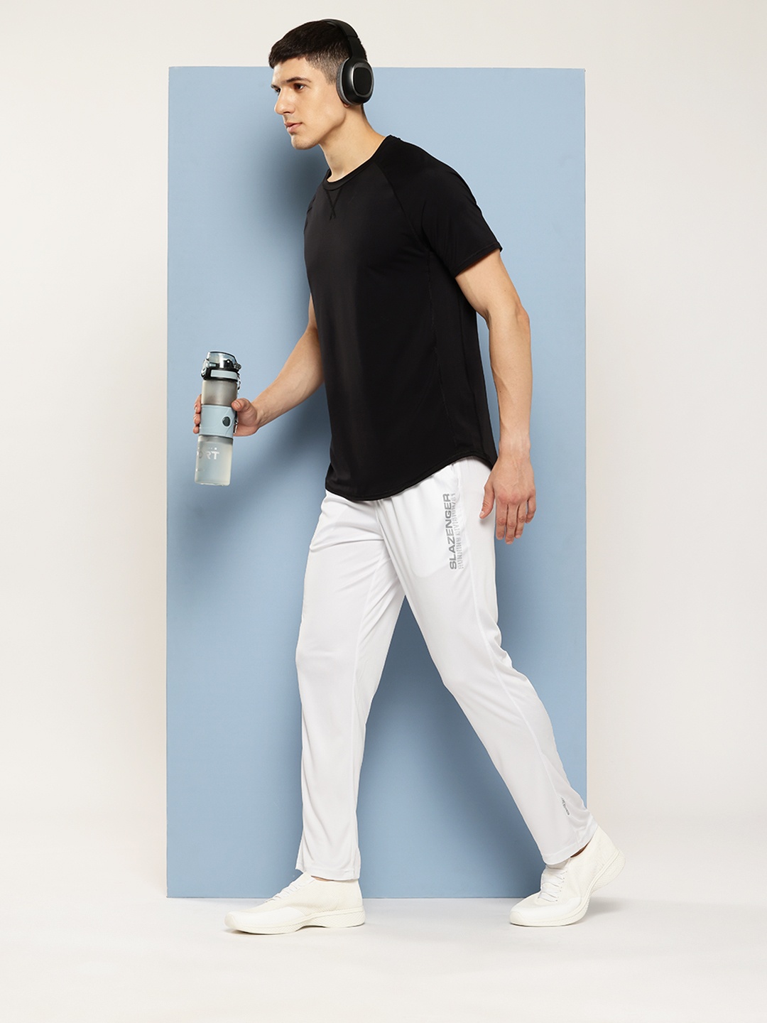 

Slazenger Men Solid Ultra-Dry Running Track Pants, White