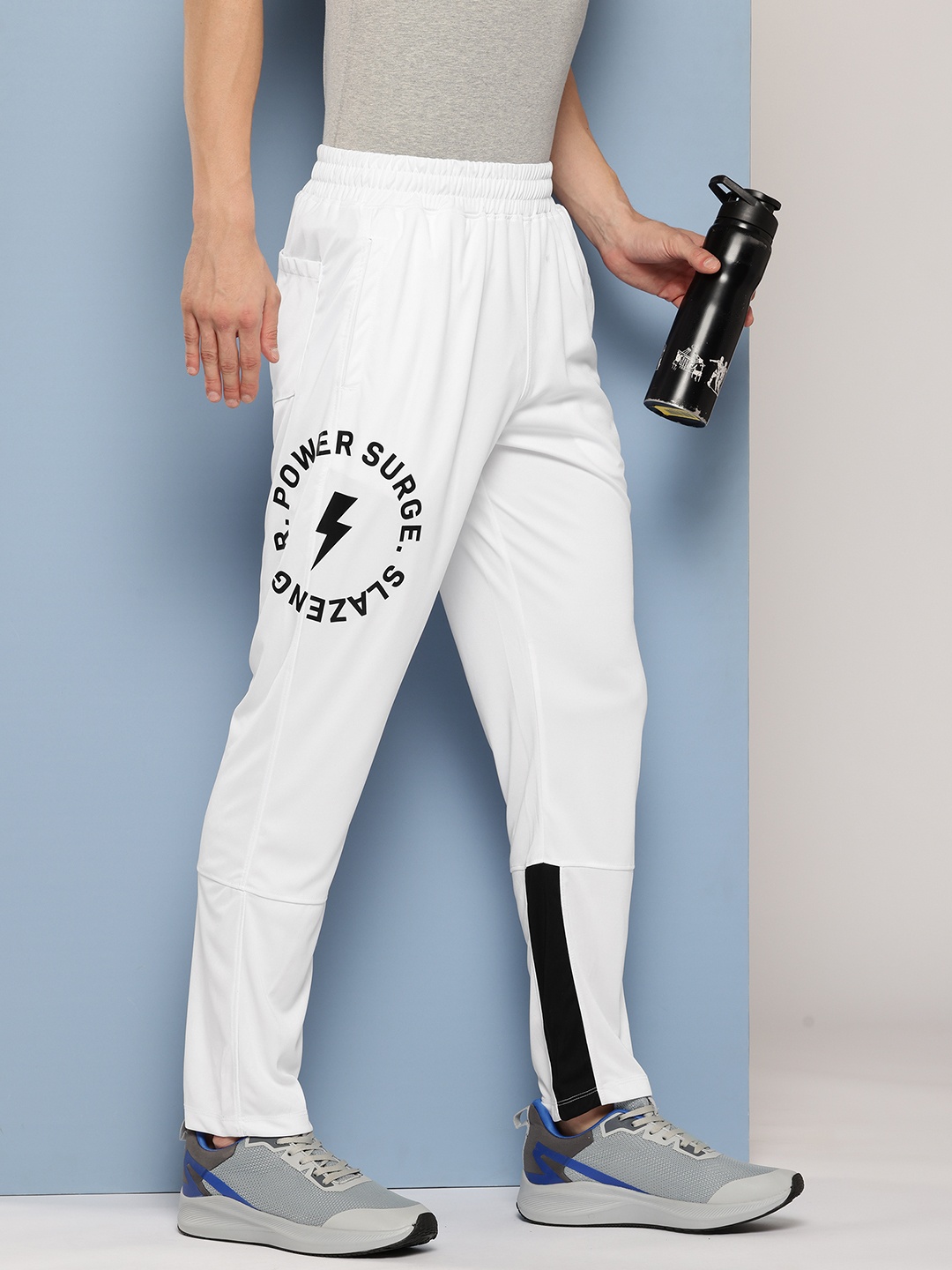 

Slazenger Men Ultra-Dry Typography Print Track Pants, White