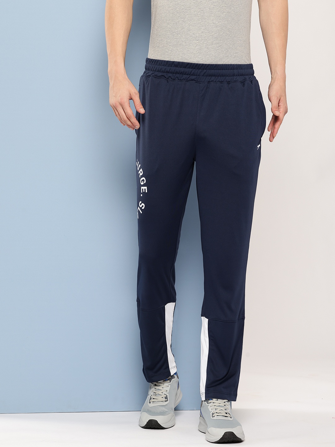 

Slazenger Men Ultra-Dry Typography Print Track Pants, Navy blue