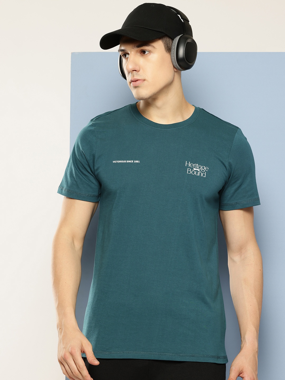 

Slazenger Placement Print Pure Cotton T-shirt, Teal