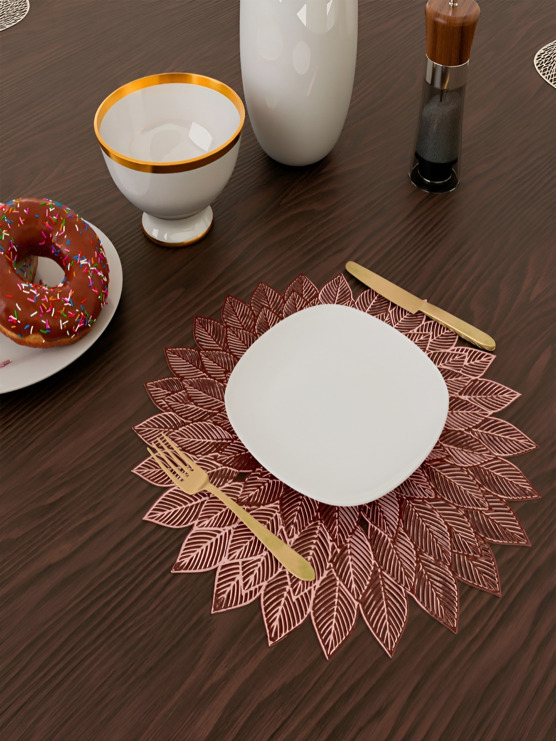 

Kuber Industries Copper Toned 4 Pcs Table Placemats