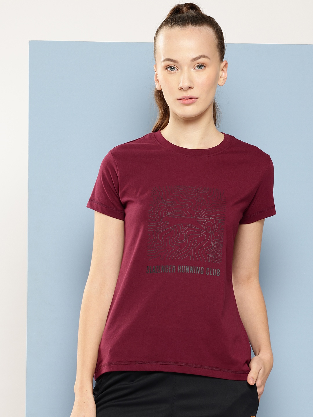

Slazenger Graphic Printed T-shirt, Maroon