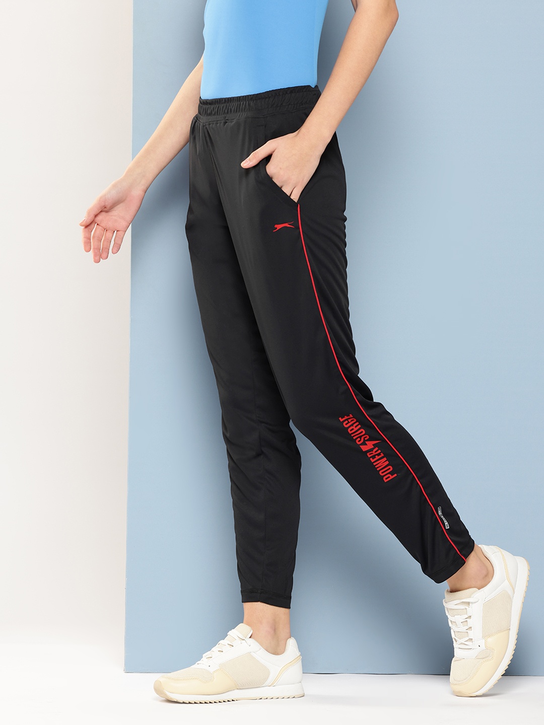 

Slazenger Ultra-Dry Typography Printed Track Pants, Black