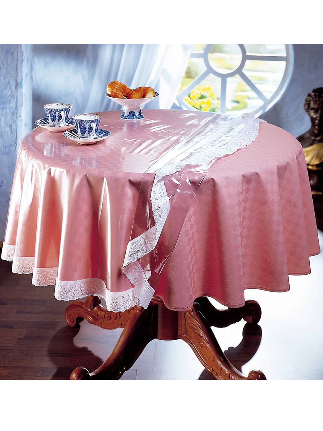 

Freelance Transparent Waterproof Round 4 Seater Laced Table Cover