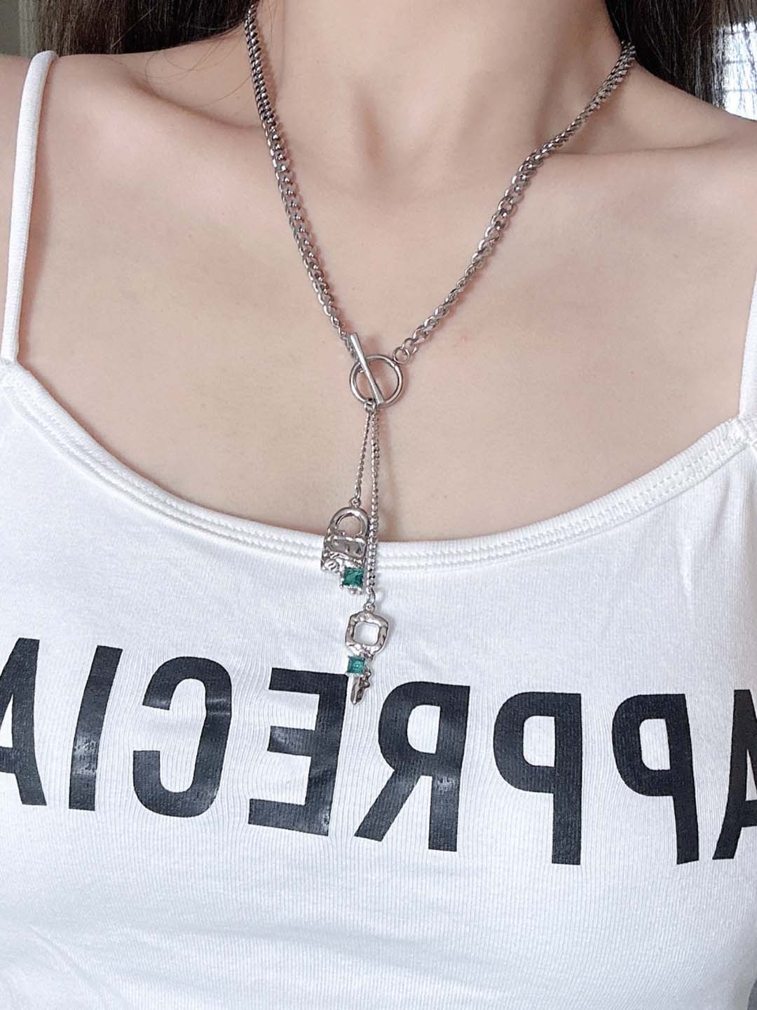

SALTY Stainless Steel Glamour Toggle Glisten Chain, Silver
