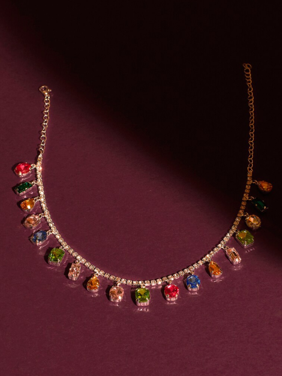 

SALTY Stainless Steel Sundara Multi Stone Chain, Silver