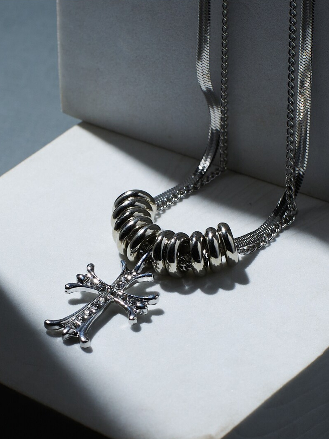 

SALTY Men Stainless Steel Angelic Adornment Chain, Silver