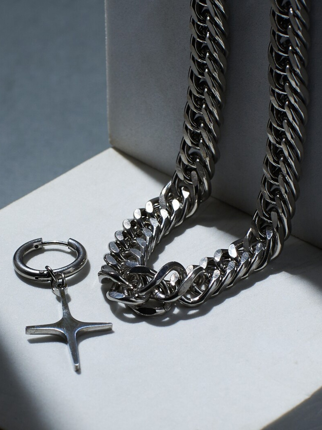 

SALTY Men 2 In 1 Starstruck Stainless Steel Chain, Silver