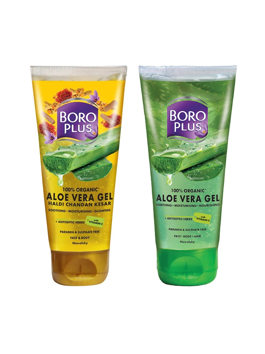 

BOROPLUS Set of 2 Aloe Vera Organic Gel - 150ml each, Yellow