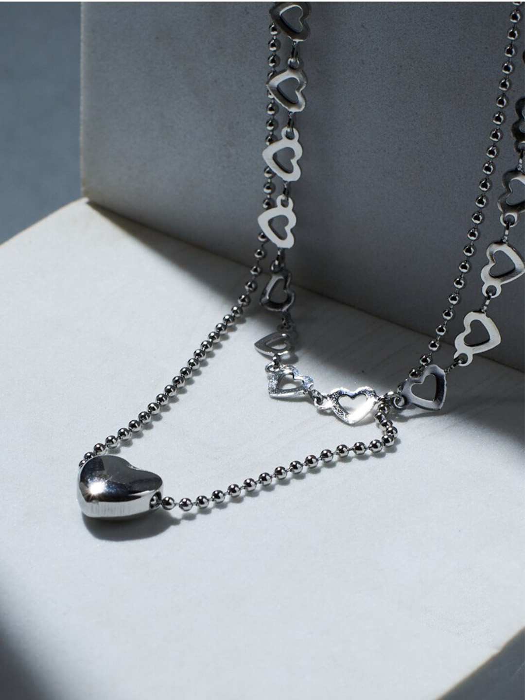 

SALTY Layered Stainless Steel Chain, Silver