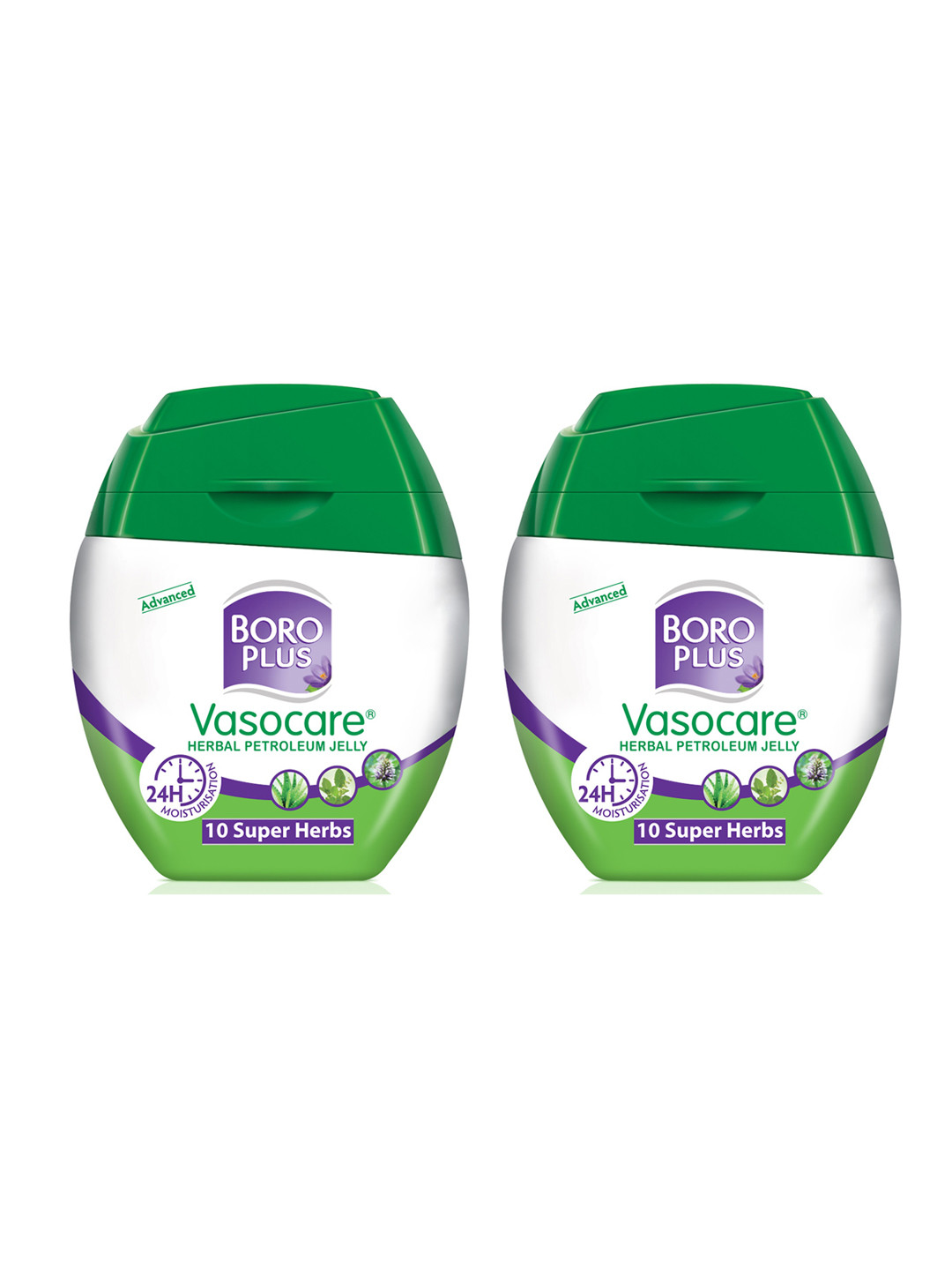 

BOROPLUS Set of 2 Vasocare Herbal Petroleum Jelly - 50ml each, Green