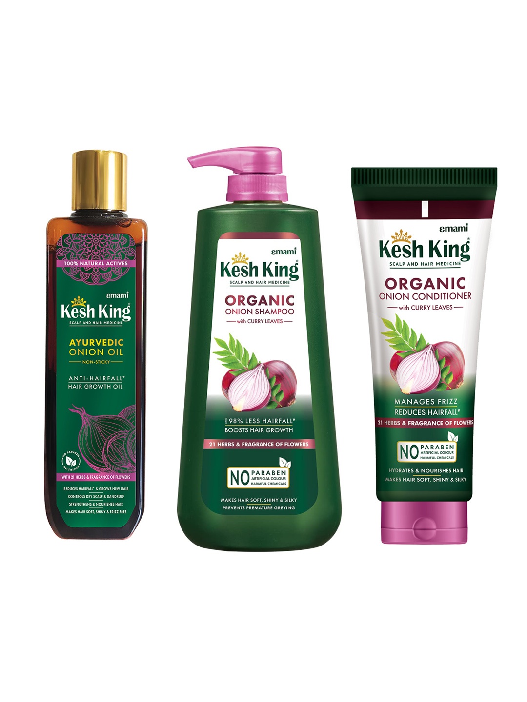 

Kesh King Organic Onion Hair Care Combo, Green