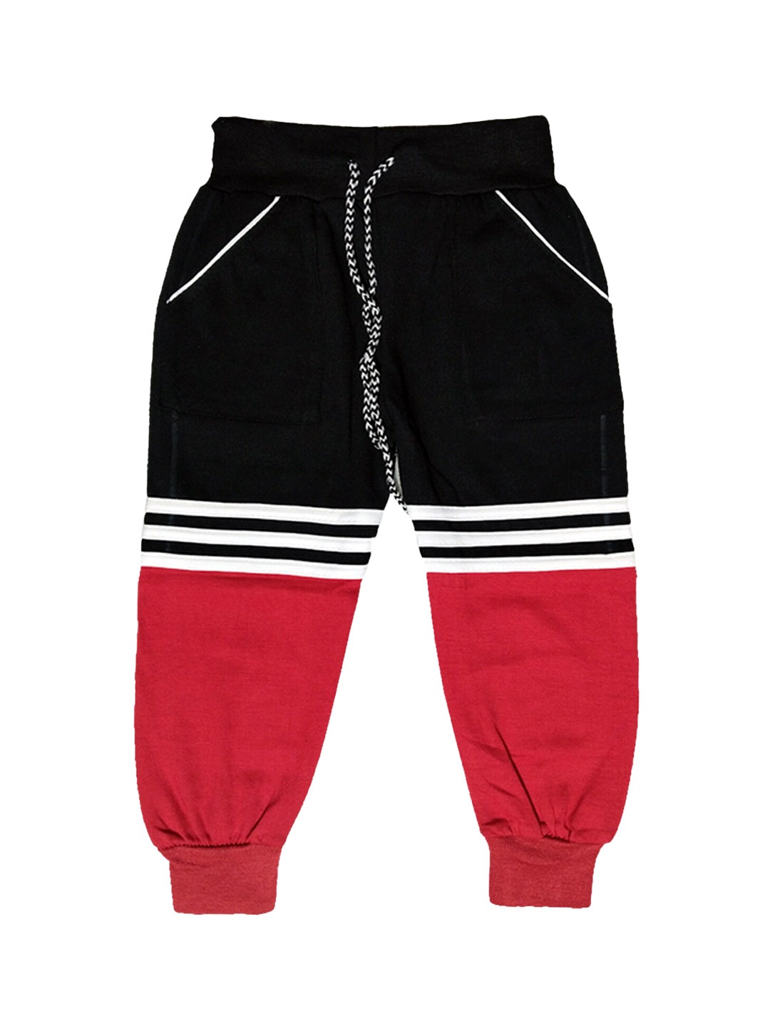

BAESD Kids Coloblocked Pure Cotton Joggers, Red