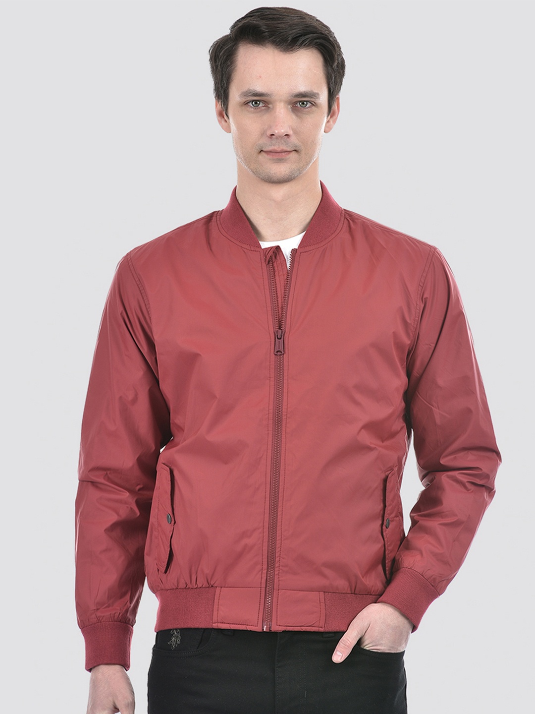 

Numero Uno Lightweight Bomber Jacket, Maroon