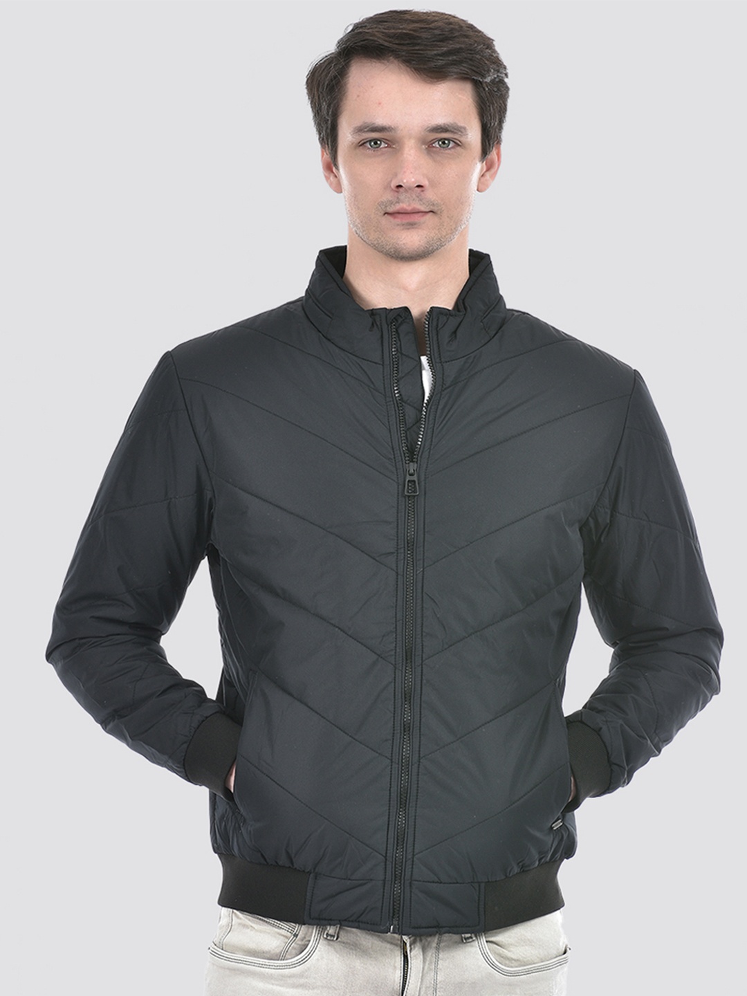 

Numero Uno Lightweight Quilted Bomber Jacket, Black