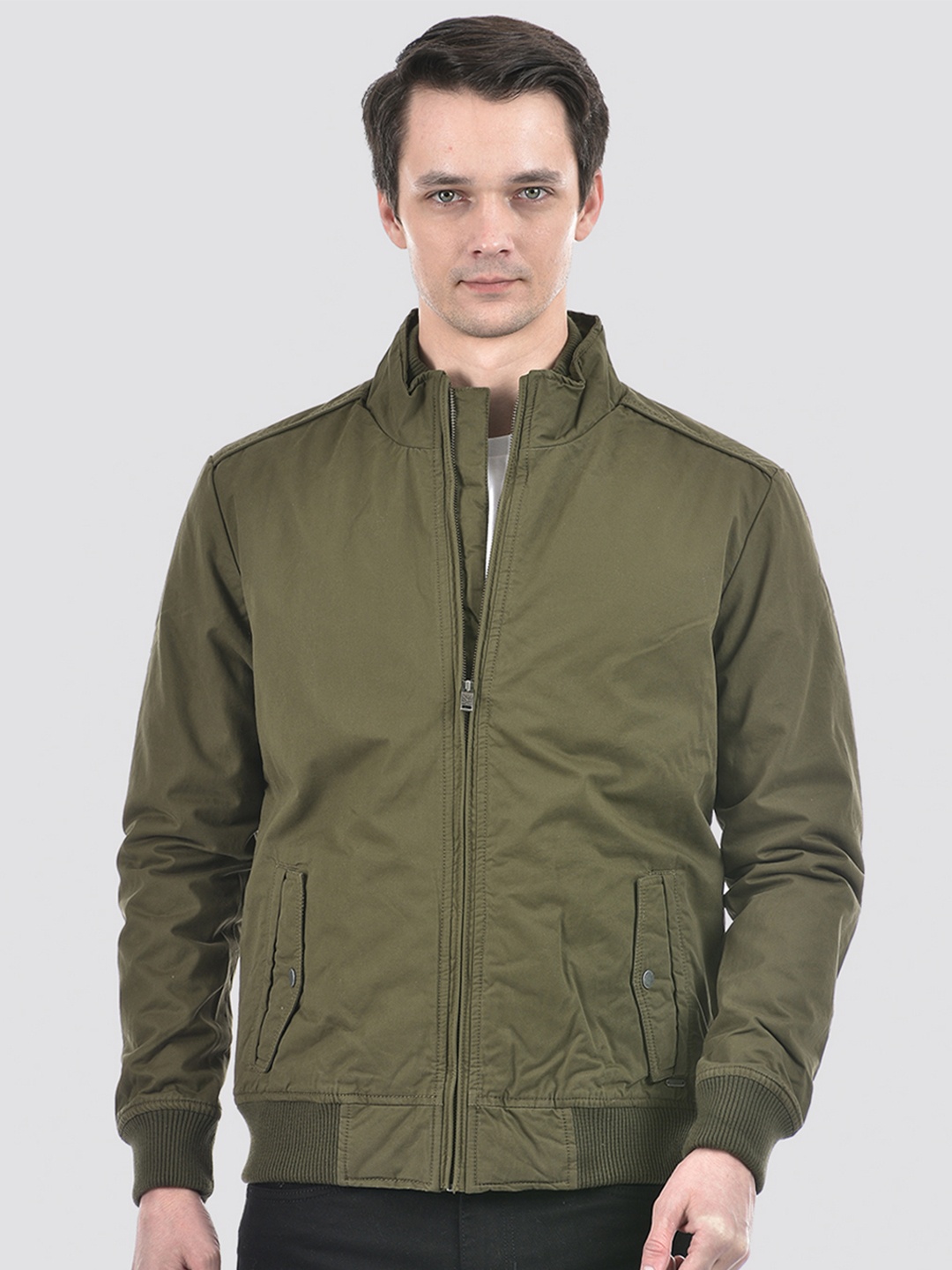

Numero Uno Lightweight Pure Cotton Bomber Jacket, Green