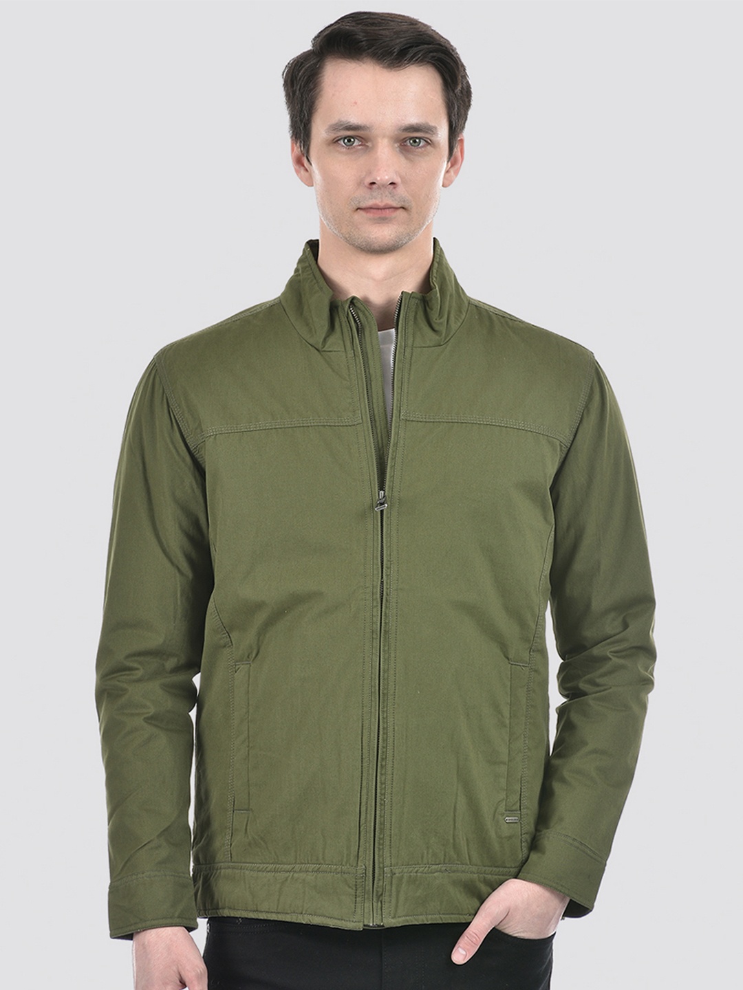 

Numero Uno Pure Cotton Lightweight Bomber Jacket, Green