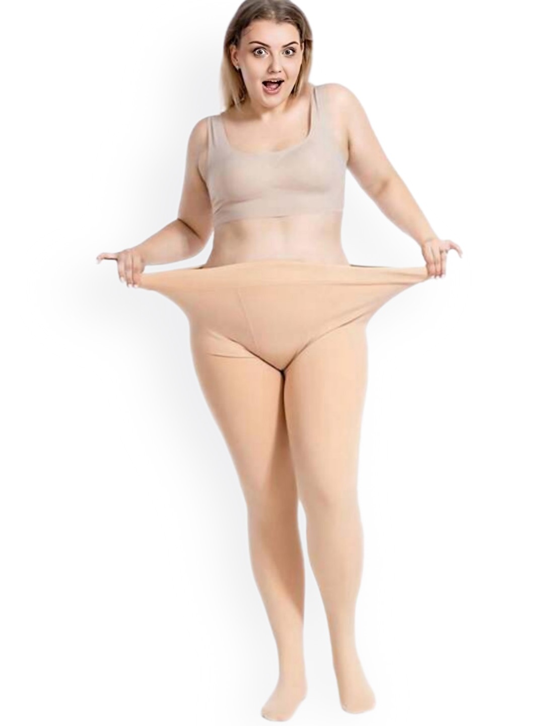 

DUNBERRY LONDON Thermal Fleece Stockings, Beige