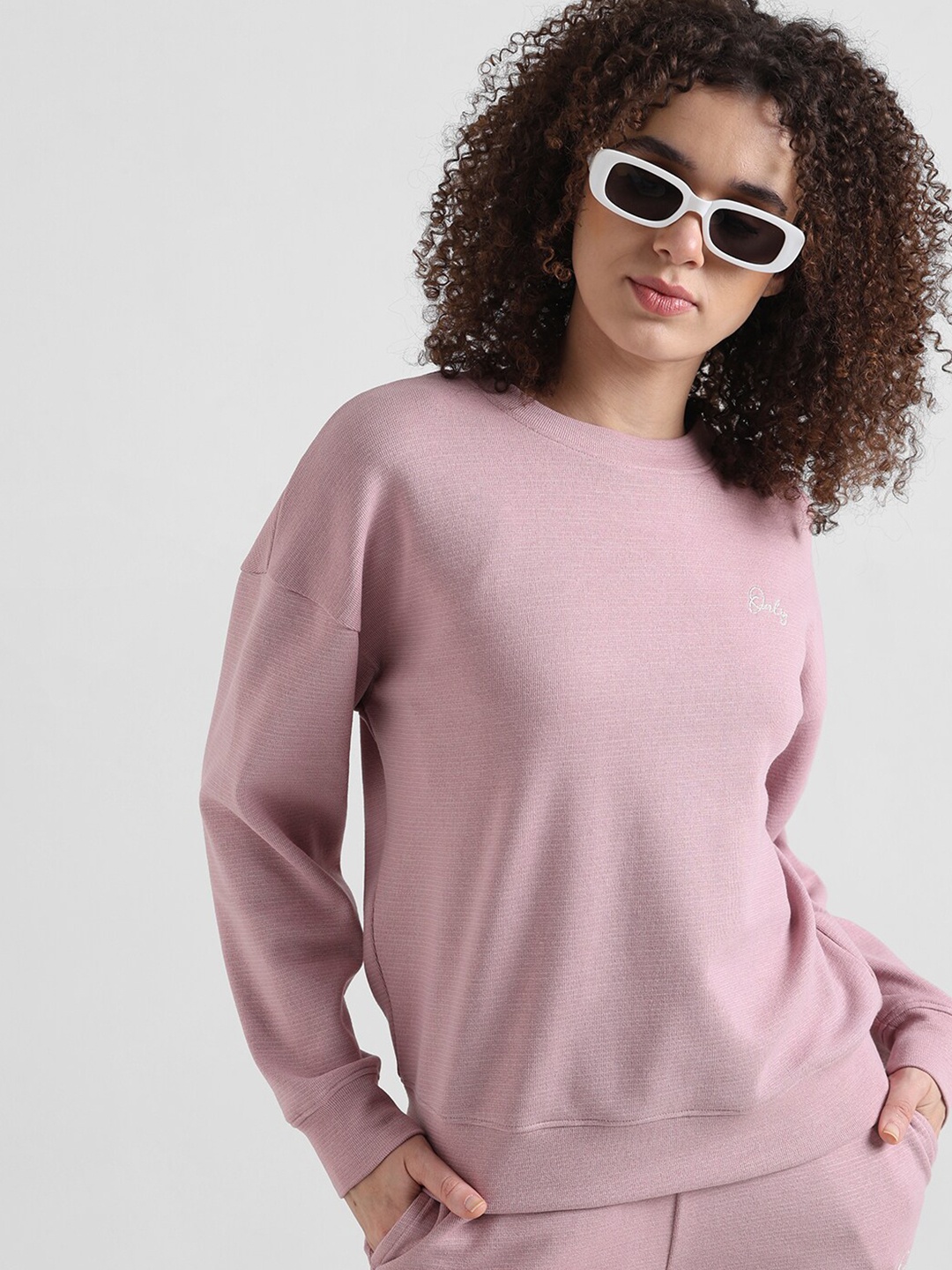 

ONLY Long Sleeves Pullover, Pink