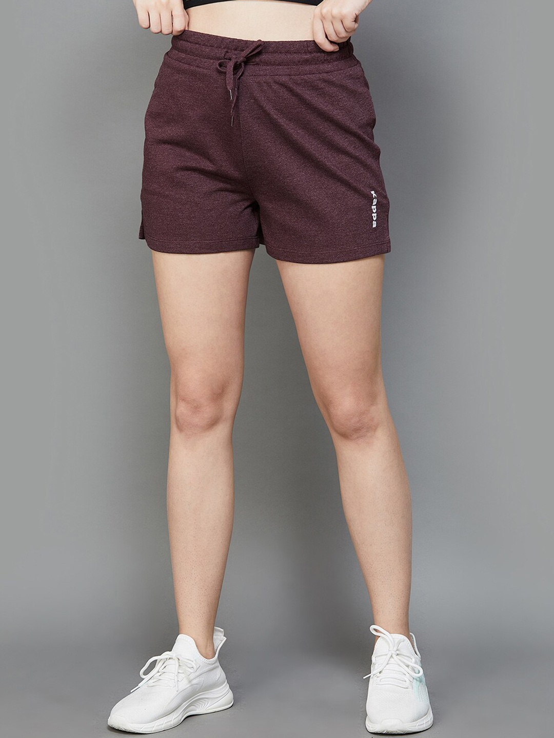 

Kappa Women Mid Rise Shorts, Red