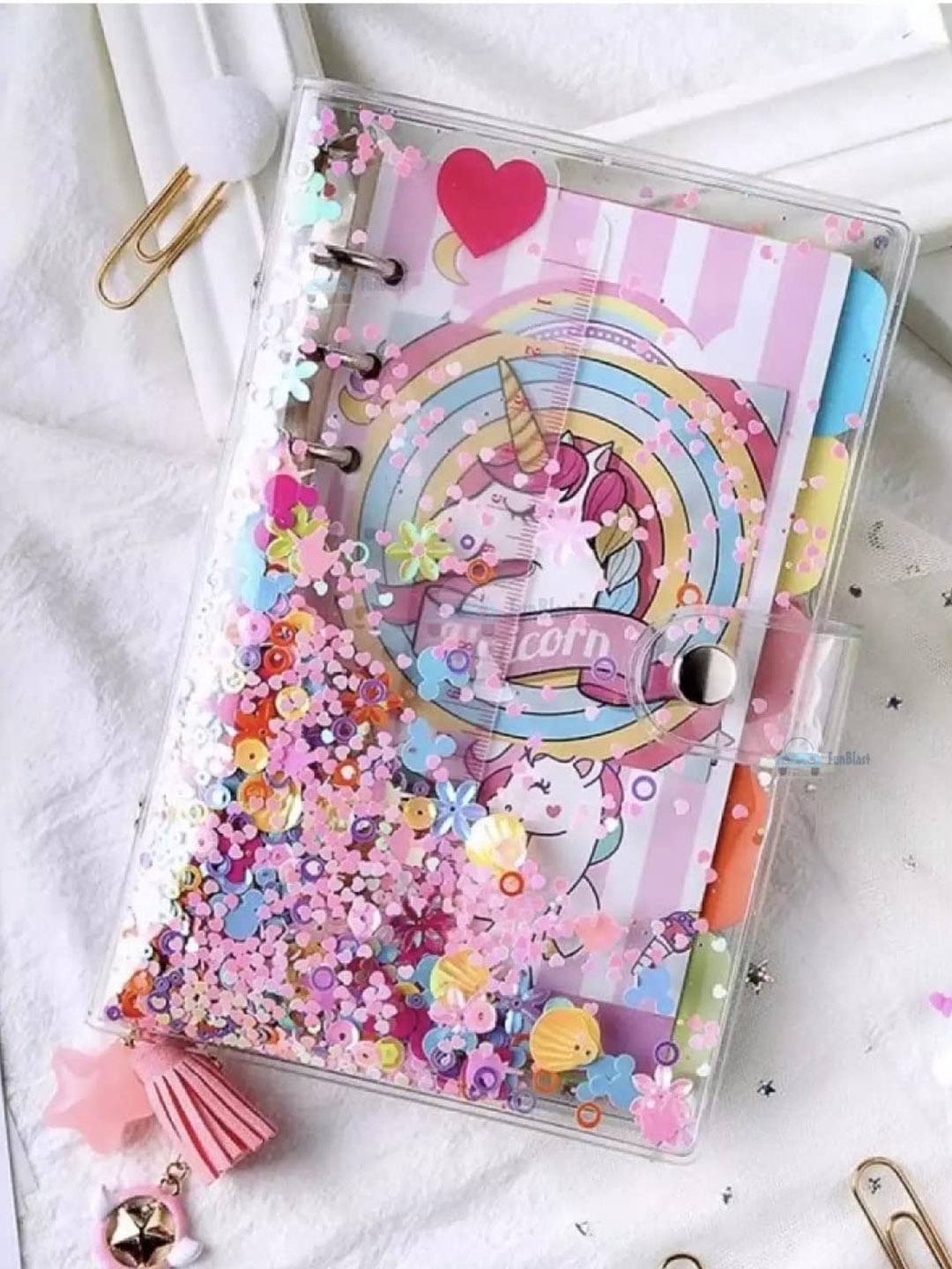 

ADKD Girls 13 in 1 DIY Unicorn Diary Notebook, Pink