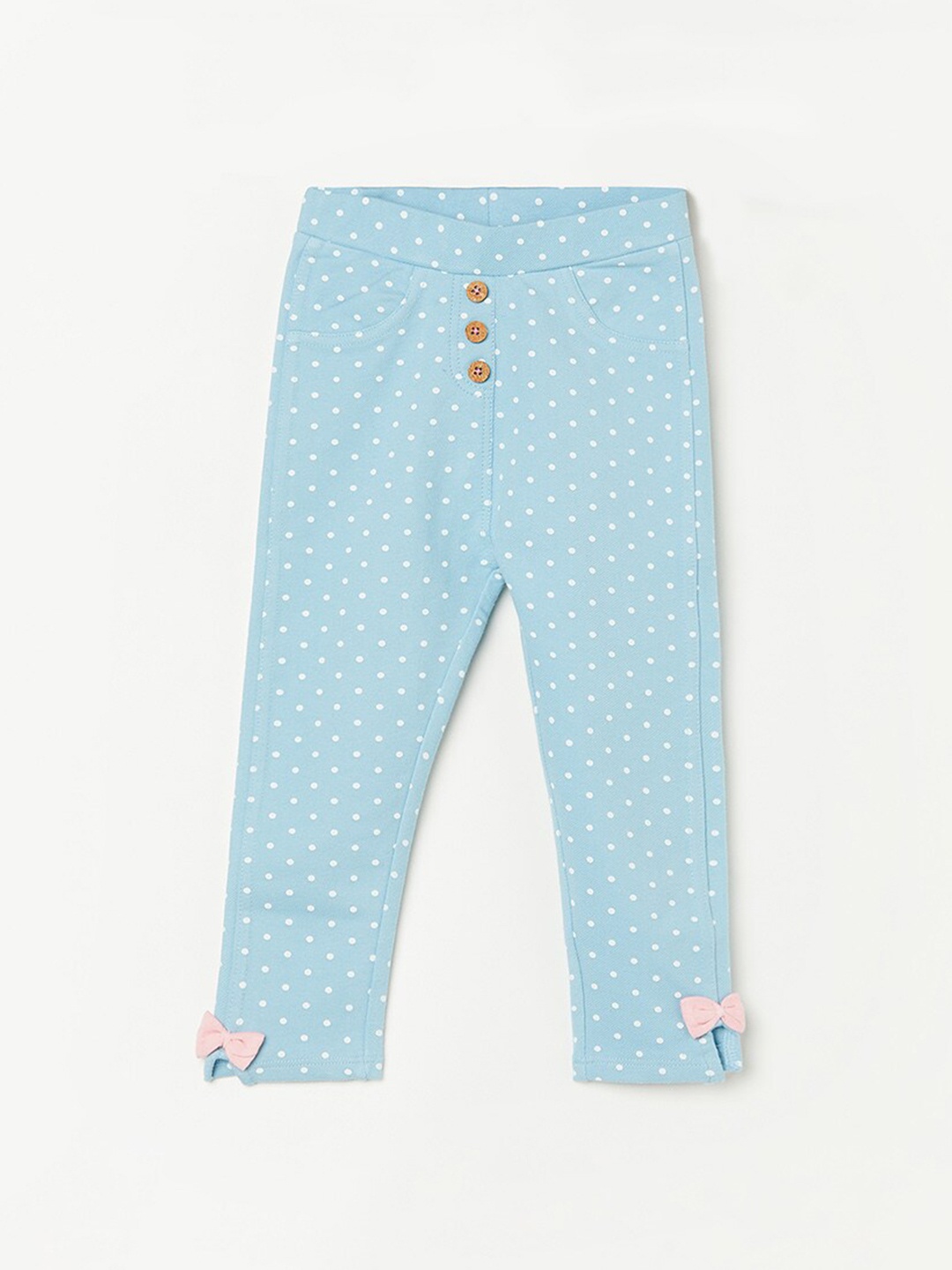 

Juniors by Lifestyle Girls Slim Fit Polka Dots Printed Jeggings, Blue